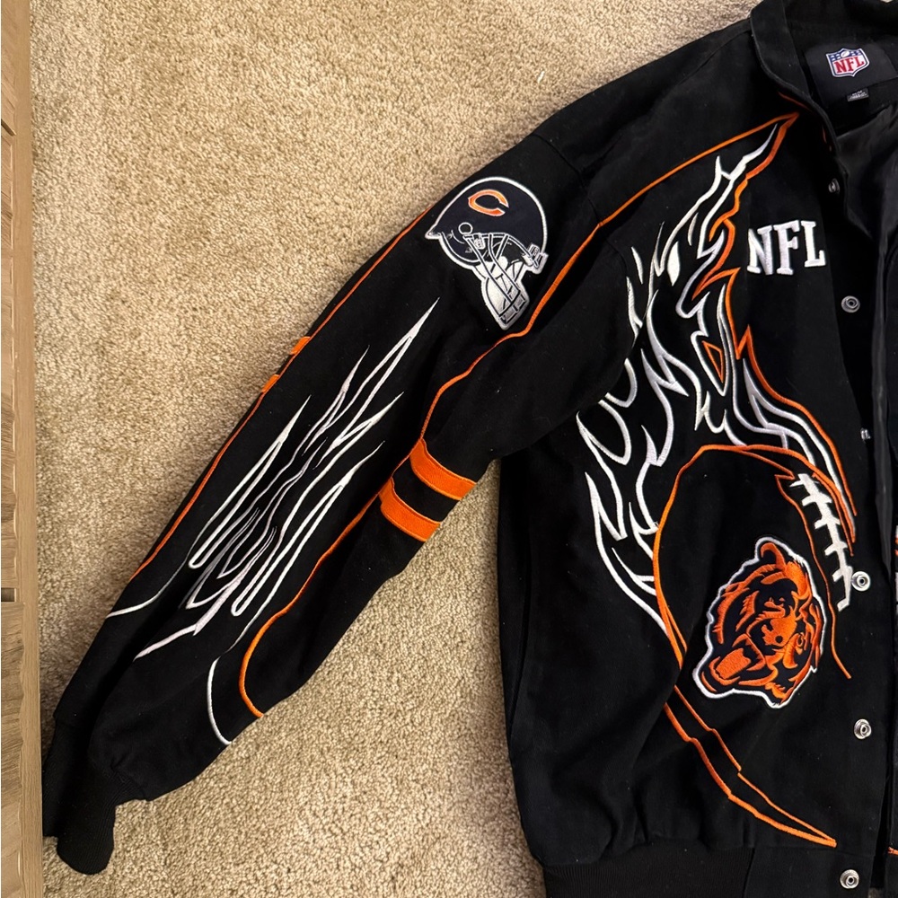 Chicago Bears Varsity/bomber patch work jacket - image 2